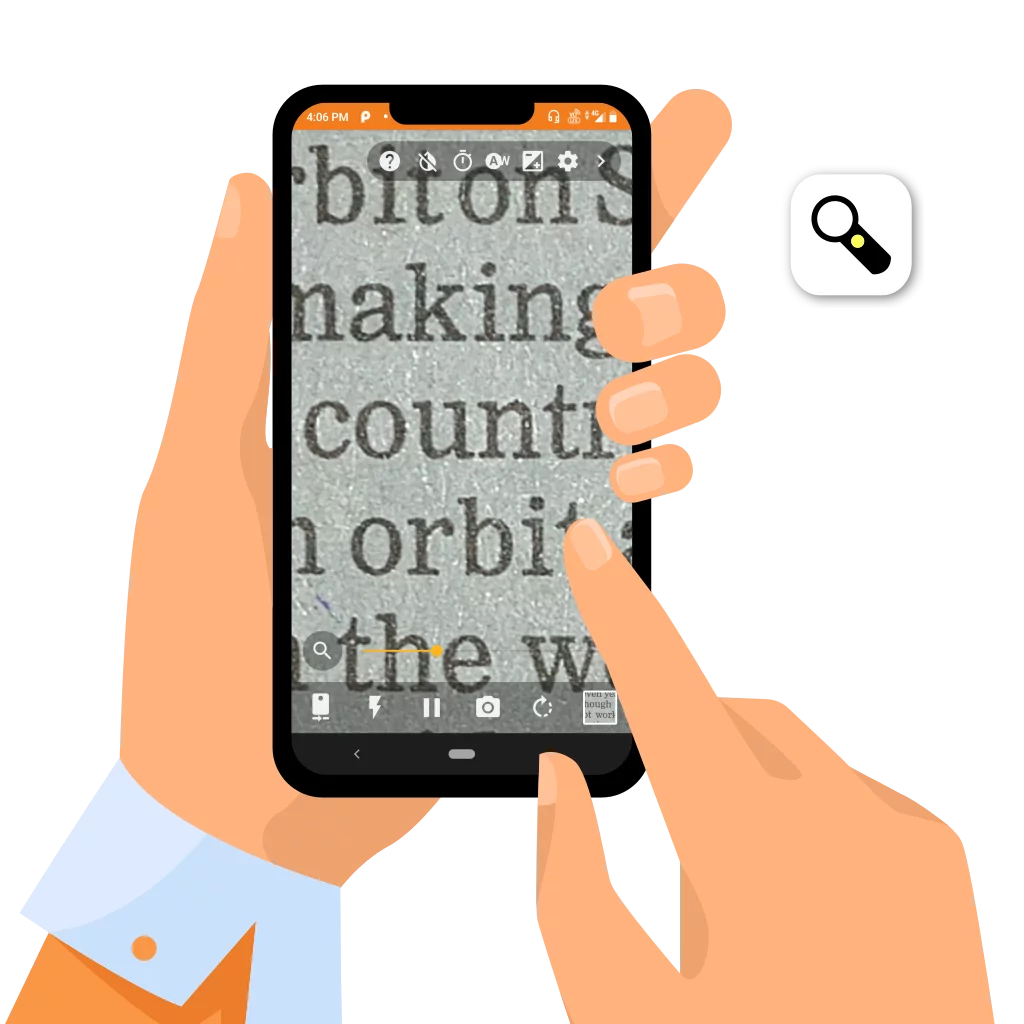 Magnifying glass, Magnifier App